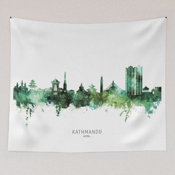 Item preview, Kathmandu Nepal Skyline designed and sold by ArtPrints.
