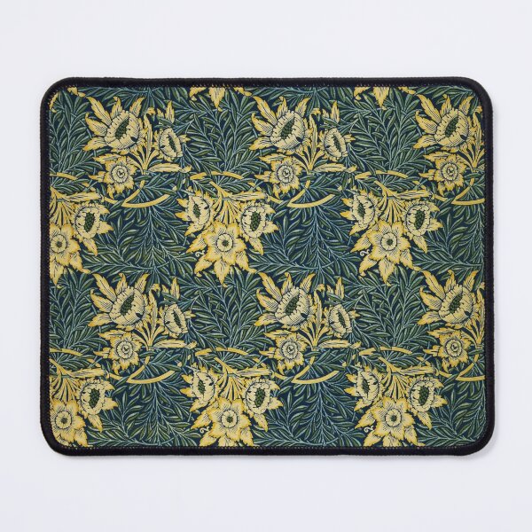 Item preview, TULIP AND WILLOW ,YELLOW LOWERS ,BLUE GREEN LEAVES Art Nouveau Floral designed and sold by BulganLumini.