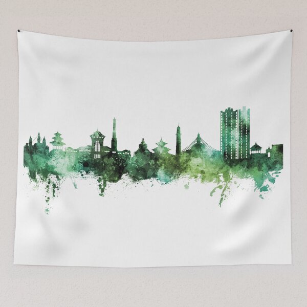 Item preview, Kathmandu Nepal Skyline designed and sold by ArtPrints.