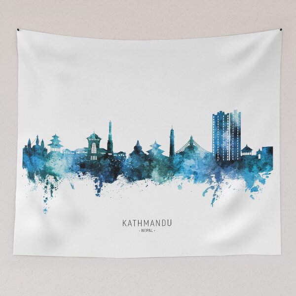 Item preview, Kathmandu Nepal Skyline designed and sold by ArtPrints.