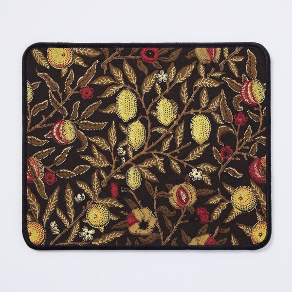 Item preview, LEMONS, ORANGES, POMEGRANATES ,FRUIT BRANCHES WITH FLOWERS Art Nouveau Floral in Brown designed and sold by BulganLumini.