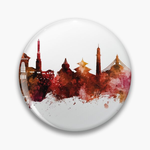 Item preview, Kathmandu Nepal Skyline designed and sold by ArtPrints.
