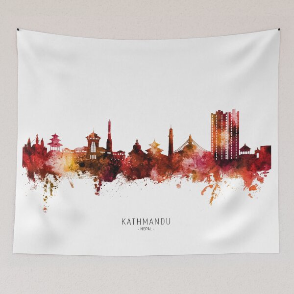 Item preview, Kathmandu Nepal Skyline designed and sold by ArtPrints.