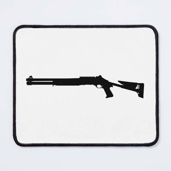 Item preview, BENELLI M4 Super 90 TS semi-automatic shotgun pump action shotgun, pumpgun. Detailed vector illustration realistic silhouette BENELLI M4 Super 90 TS Selbstladeflinte designed and sold by Marcin Adrian.