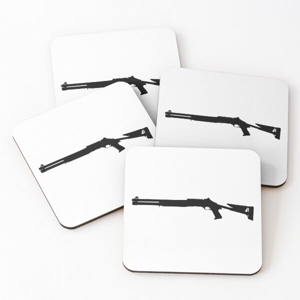 Item preview, BENELLI M4 Super 90 TS semi-automatic shotgun pump action shotgun, pumpgun. Detailed vector illustration realistic silhouette BENELLI M4 Super 90 TS Selbstladeflinte designed and sold by Marcin Adrian.