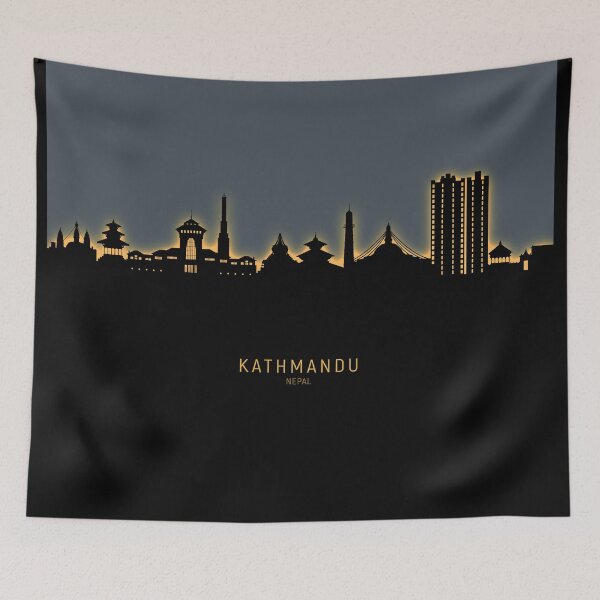 Item preview, Kathmandu Nepal Skyline designed and sold by ArtPrints.