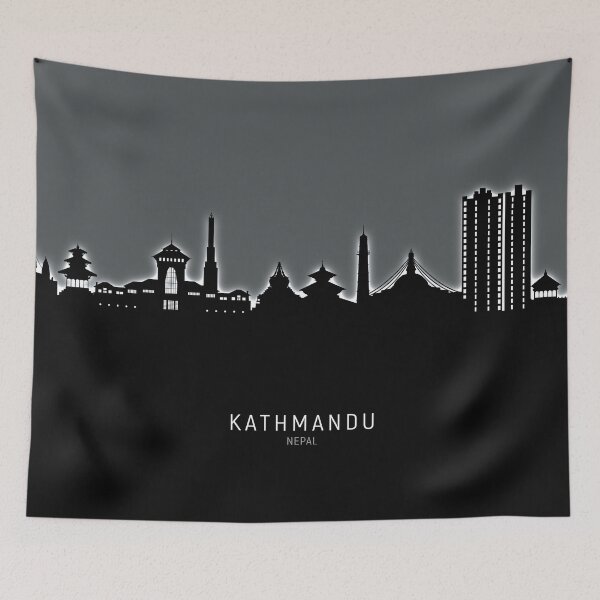 Item preview, Kathmandu Nepal Skyline designed and sold by ArtPrints.