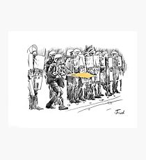riot cops study Photographic Print