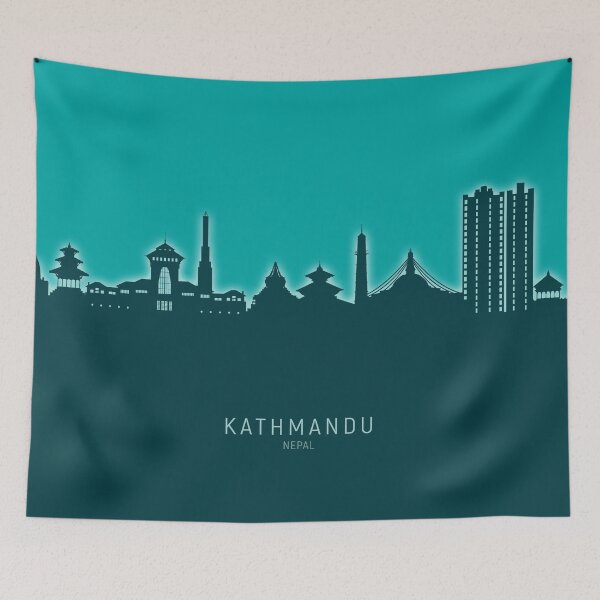 Item preview, Kathmandu Nepal Skyline designed and sold by ArtPrints.