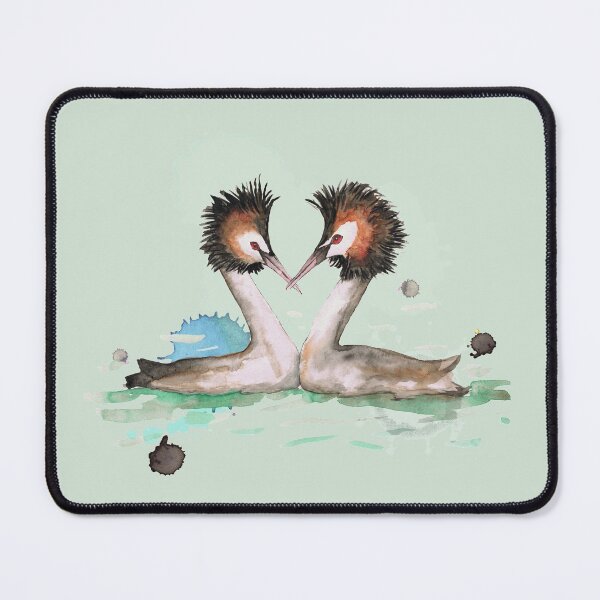 Item preview, Two great crested grebes designed and sold by Bwiselizzy.