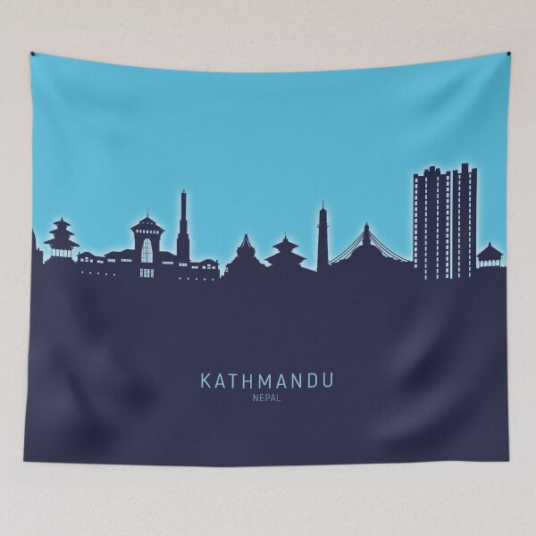 Item preview, Kathmandu Nepal Skyline designed and sold by ArtPrints.