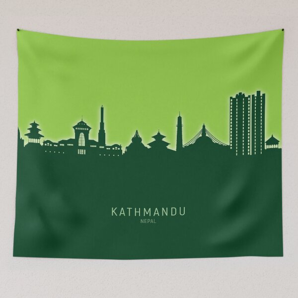 Item preview, Kathmandu Nepal Skyline designed and sold by ArtPrints.
