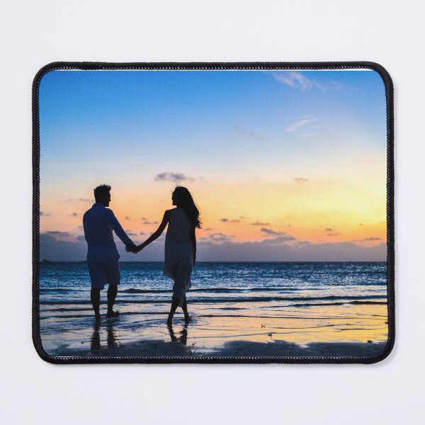 Item preview, Man And Woman Ｈolding Hands Walking On Seashore During Sunset designed and sold by AidenChen.