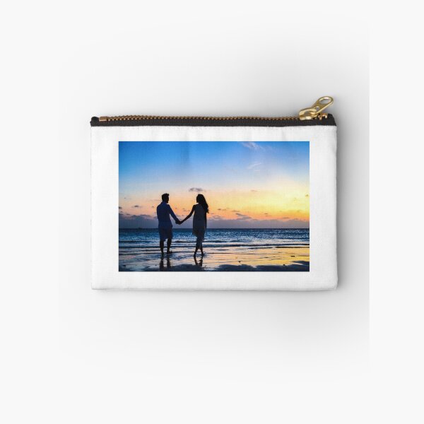 Item preview, Man And Woman Ｈolding Hands Walking On Seashore During Sunset designed and sold by AidenChen.