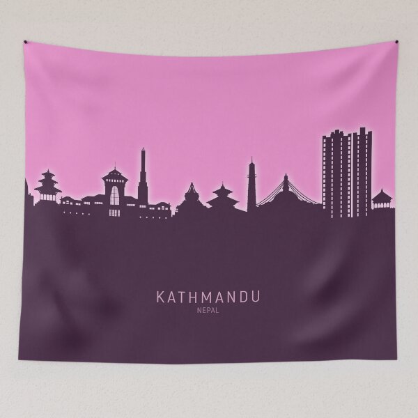 Item preview, Kathmandu Nepal Skyline designed and sold by ArtPrints.