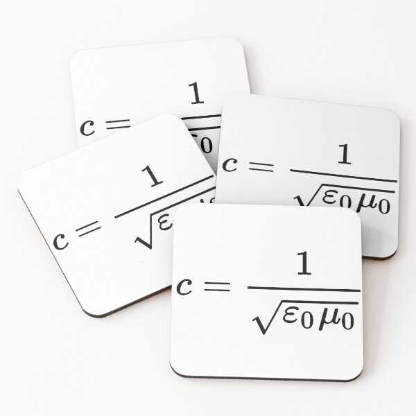 Item preview, speed of light formula, electromagnetism and physics designed and sold by NoetherSym.