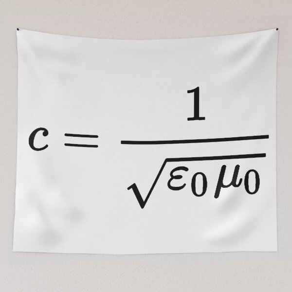 Item preview, speed of light formula, electromagnetism and physics designed and sold by NoetherSym.