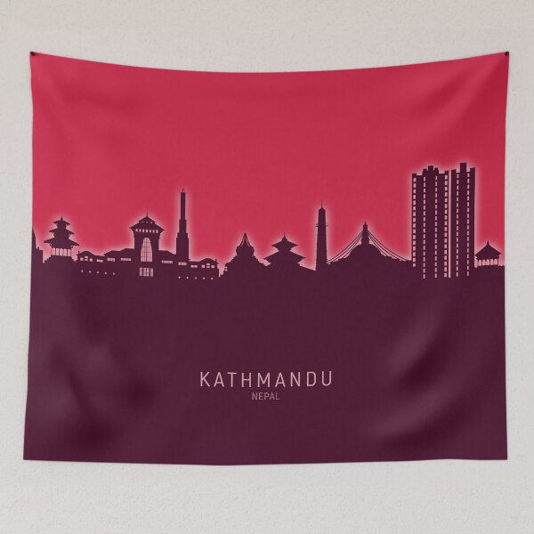 Item preview, Kathmandu Nepal Skyline designed and sold by ArtPrints.