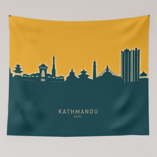 Item preview, Kathmandu Nepal Skyline designed and sold by ArtPrints.