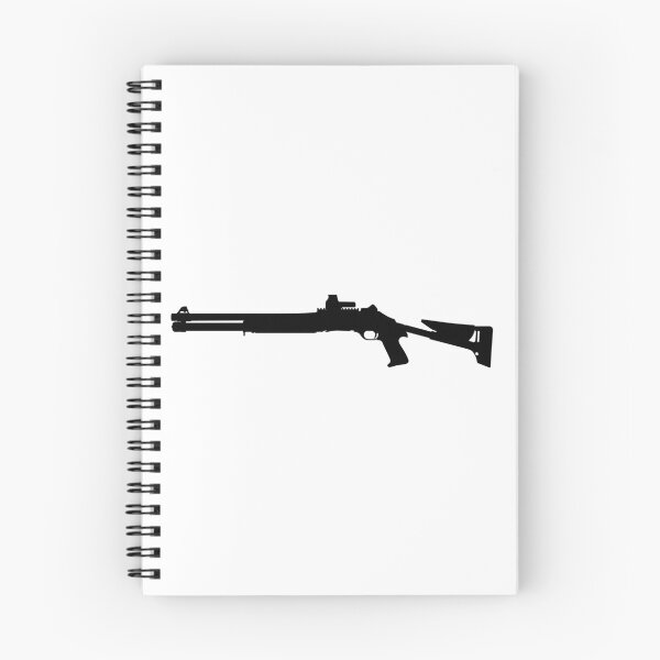 Item preview, BENELLI M4 Super 90 TS semi-automatic shotgun pump action shotgun, pumpgun. Detailed vector illustration realistic silhouette BENELLI M4 Super 90 TS Selbstladeflinte designed and sold by Marcin Adrian.