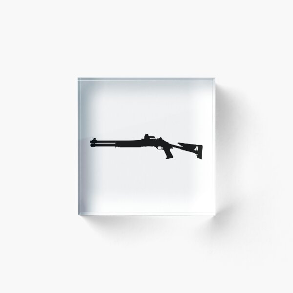 Item preview, BENELLI M4 Super 90 TS semi-automatic shotgun pump action shotgun, pumpgun. Detailed vector illustration realistic silhouette BENELLI M4 Super 90 TS Selbstladeflinte designed and sold by Marcin Adrian.