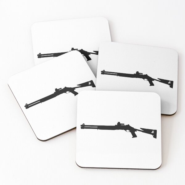 Item preview, BENELLI M4 Super 90 TS semi-automatic shotgun pump action shotgun, pumpgun. Detailed vector illustration realistic silhouette BENELLI M4 Super 90 TS Selbstladeflinte designed and sold by Marcin Adrian.