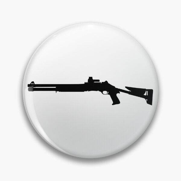 Item preview, BENELLI M4 Super 90 TS semi-automatic shotgun pump action shotgun, pumpgun. Detailed vector illustration realistic silhouette BENELLI M4 Super 90 TS Selbstladeflinte designed and sold by Marcin Adrian.