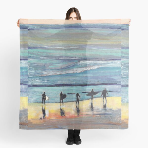 Day at Surfer Joe's by Riccoboni, Surfing Picture Scarf