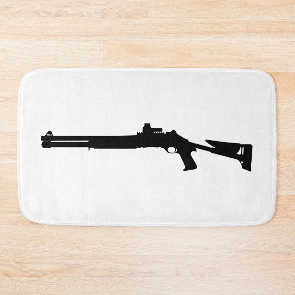 Item preview, BENELLI M4 Super 90 TS semi-automatic shotgun pump action shotgun, pumpgun. Detailed vector illustration realistic silhouette BENELLI M4 Super 90 TS Selbstladeflinte designed and sold by Marcin Adrian.