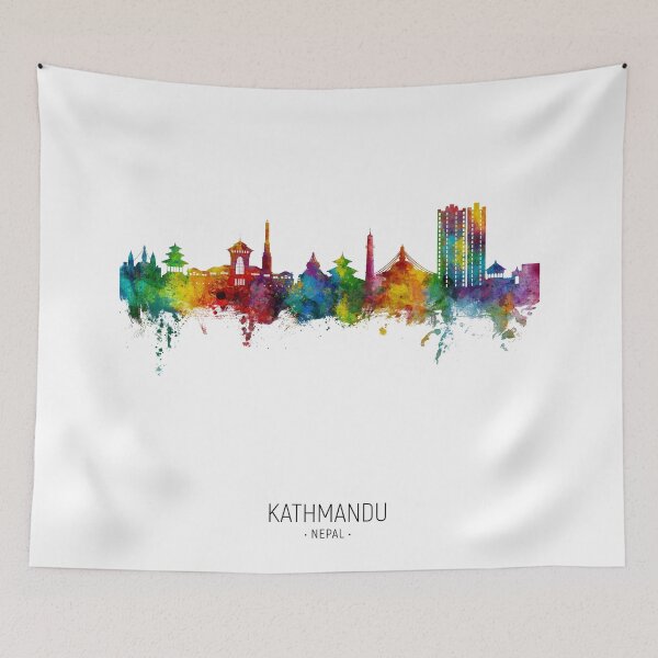 Item preview, Kathmandu Nepal Skyline designed and sold by ArtPrints.