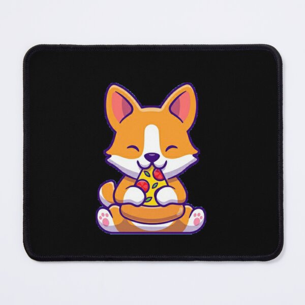 Item preview, Corgi eating pizza designed and sold by Rakos-Merch.