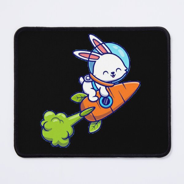 Item preview, Rabbit riding carrot rocket designed and sold by Rakos-Merch.