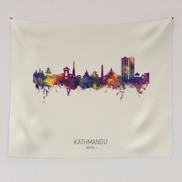 Item preview, Kathmandu Nepal Skyline designed and sold by ArtPrints.