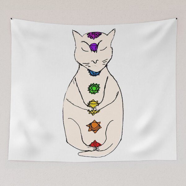 Item preview, Chakra Cat - Meditation designed and sold by NobodysHero.