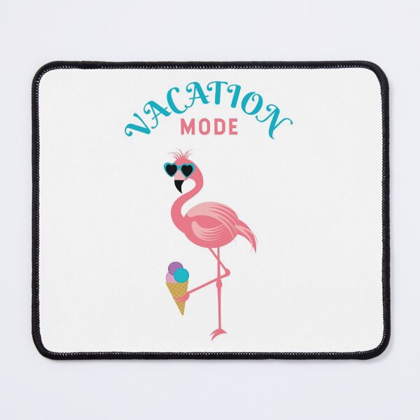 Item preview, Cool Summer Vacation Mode Flamingo With Sunglasses Holoding an Ice Cream ( white) designed and sold by dass-art.