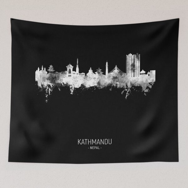 Item preview, Kathmandu Nepal Skyline designed and sold by ArtPrints.
