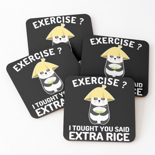 Item preview, Panda Exercise I Thought You Said Extra Rice Cute Panda T-Shirt designed and sold by spolayastore.