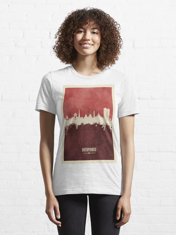 Kathmandu Nepal Skyline Essential T Shirt for Sale by MICHAEL TOMPSETT Redbubble