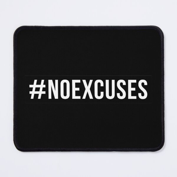 Item preview, No Excuses Gym Fitness Quote designed and sold by maniacfitness.
