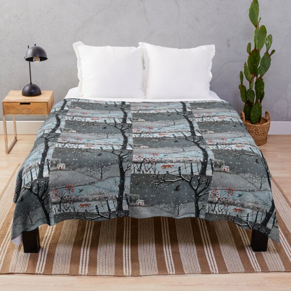 Item preview, Winter Landscape with Fox and Birds designed and sold by Jan Suchacki.