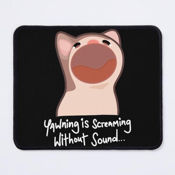 Item preview, Pop Cat Yawning is screaming without sound (Black)| Perfect Gift designed and sold by cmindyo.
