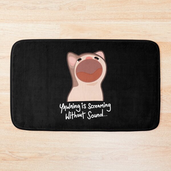 Item preview, Pop Cat Yawning is screaming without sound (Black)| Perfect Gift designed and sold by cmindyo.