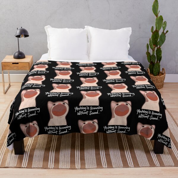 Item preview, Pop Cat Yawning is screaming without sound (Black)| Perfect Gift designed and sold by cmindyo.