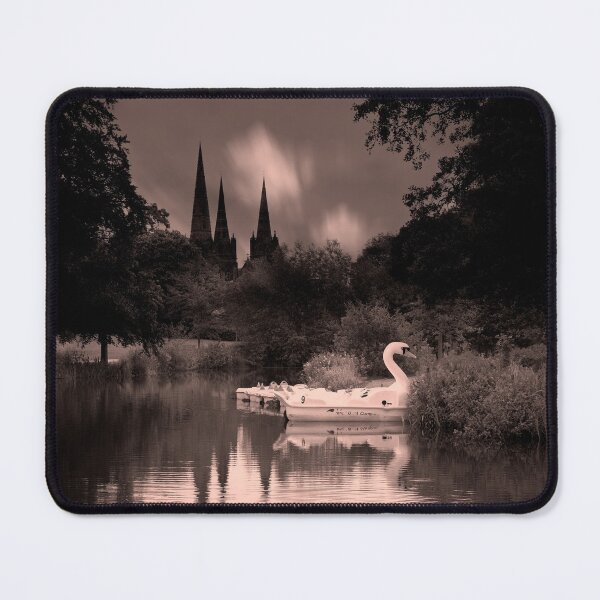 Item preview, Swan Boats In The Reflection Of Lichfield Cathedral designed and sold by rawshutterbug.