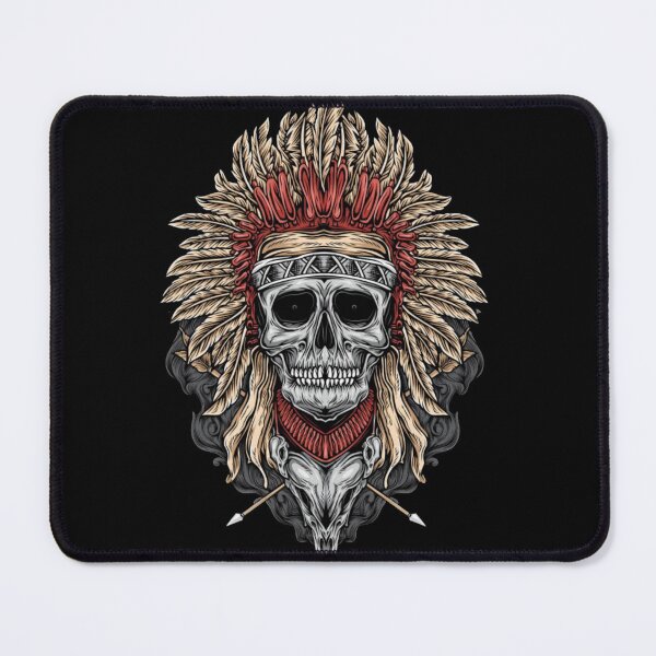 Item preview, Native Indian skull designed and sold by Rakos-Merch.
