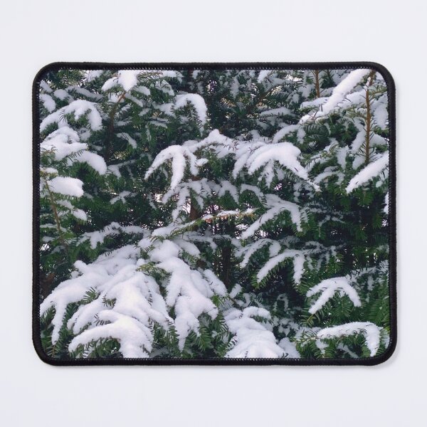 Item preview, Snowy on green hedge, pure nature landscape in the wintermood designed and sold by Between Clouds.
