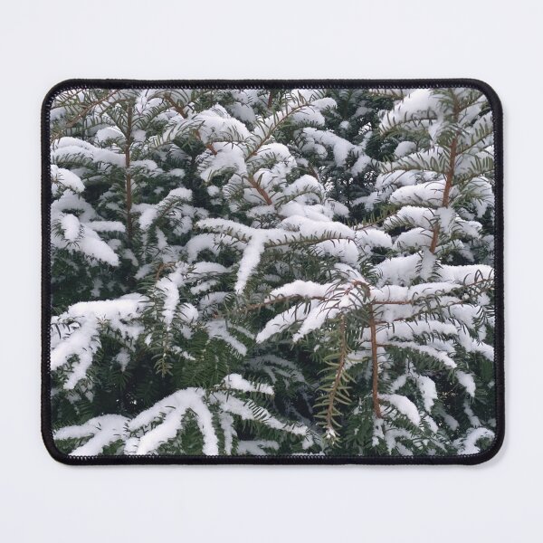 Item preview, Snow on green hedge, pure nature landscape in the wintermood designed and sold by Between Clouds.