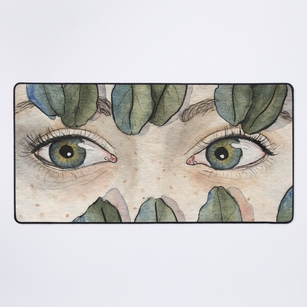 Item preview, Traditional watercolor illustration eyes and leaves designed and sold by Wieskunde.
