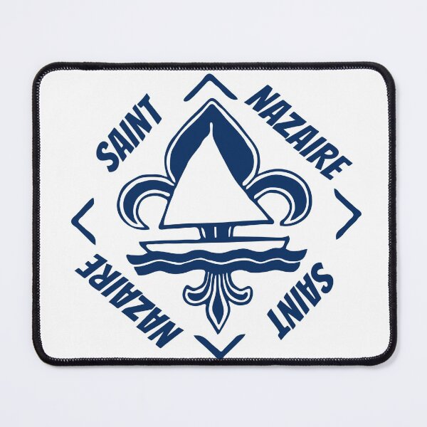 Item preview, Saint Nazaire in Britanny Bretagne France - Navy Blue Vintage Sailor Logo - Sailing Boat with Heraldic Lily designed and sold by Vintage-TM.
