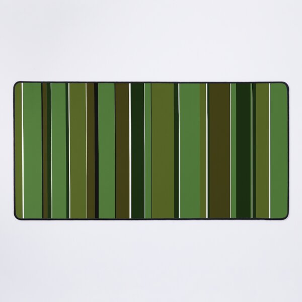 Brown green stripes vertical Desk Mat
